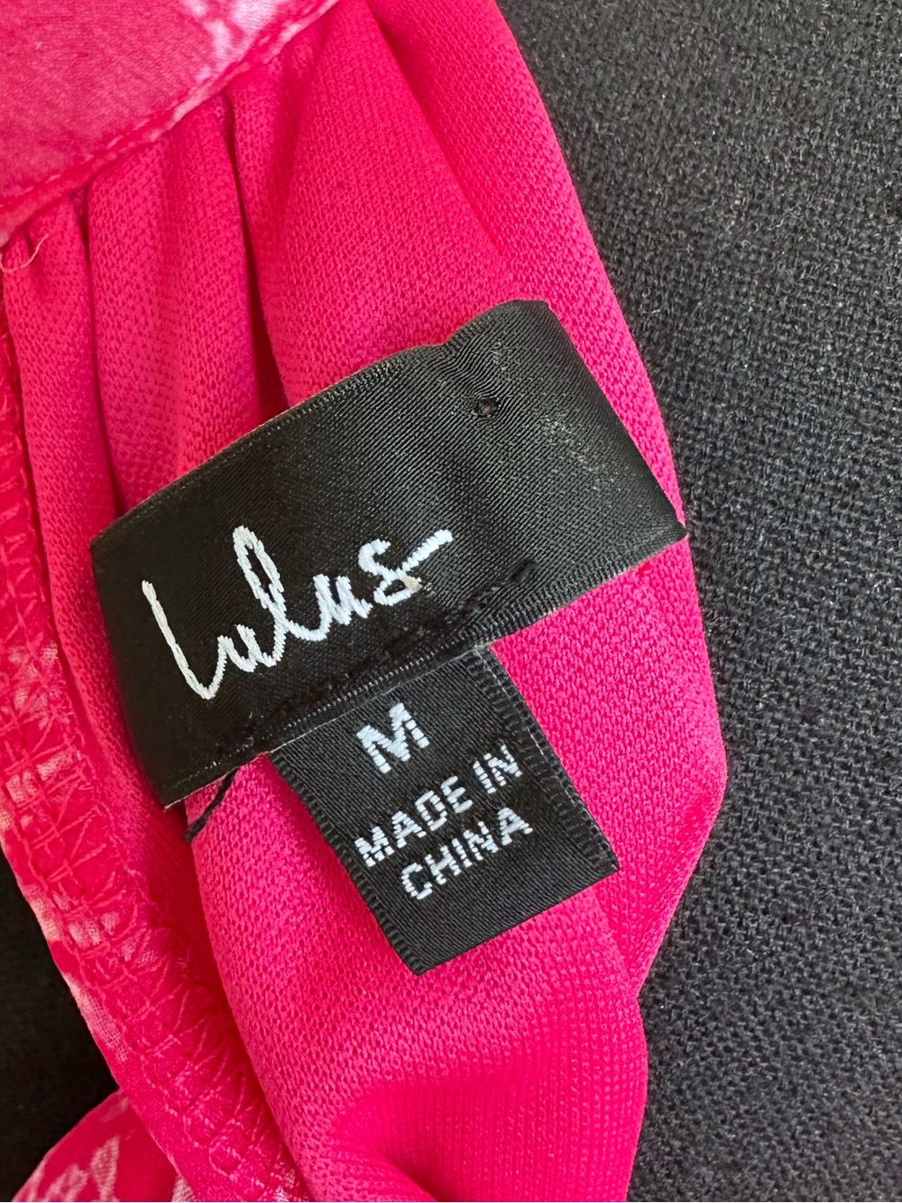 NWOT - Lulu's Hot Pink Floral Print Halter-Neck Tiered Midi Dress - Picture 9 of 11